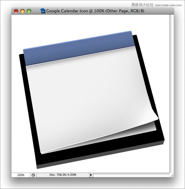 Photoshop制作立体效果的日历图标,PS教程,图老师教程网