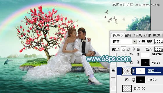 Photoshop合成唯美风格的婚纱照片,PS教程,图老师教程网