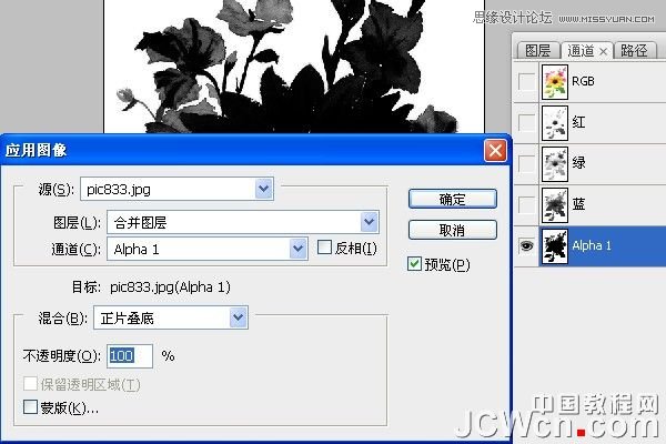 Photoshop给花朵照片制作成十字绣效果,PS教程,图老师教程网