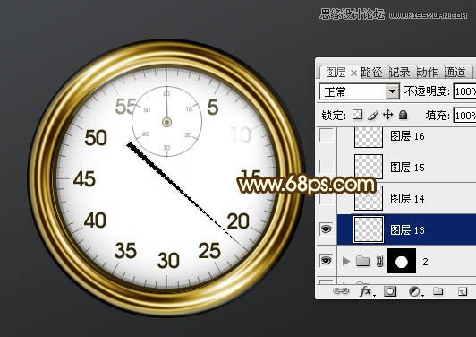 Photoshop绘制金属质感的钟表效果图,PS教程,图老师教程网