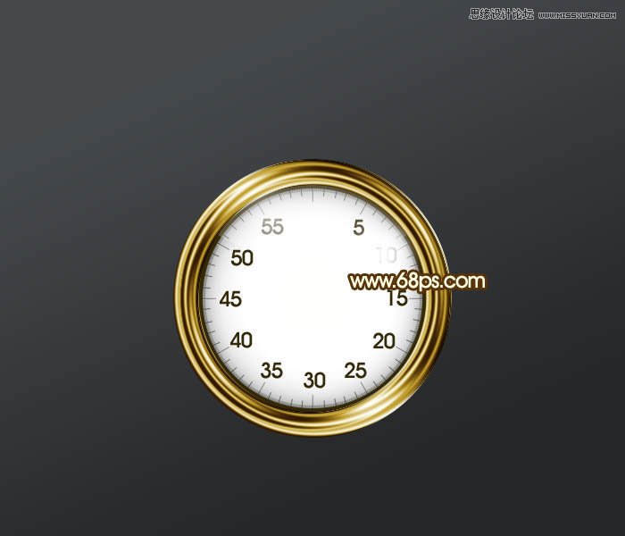 Photoshop绘制金属质感的钟表效果图,PS教程,图老师教程网