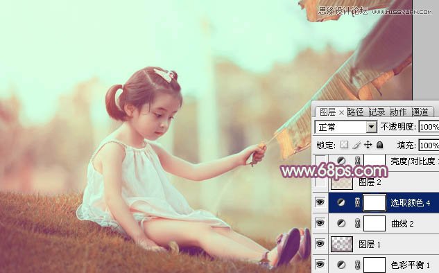Photoshop调出儿童照片柔美的暖色调,PS教程,图老师教程网