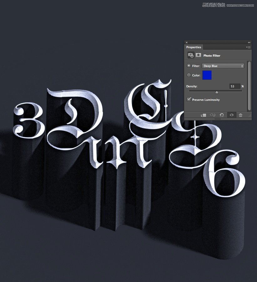 Photoshop CS6制作复古网纹立体字教程,PS教程,图老师教程网