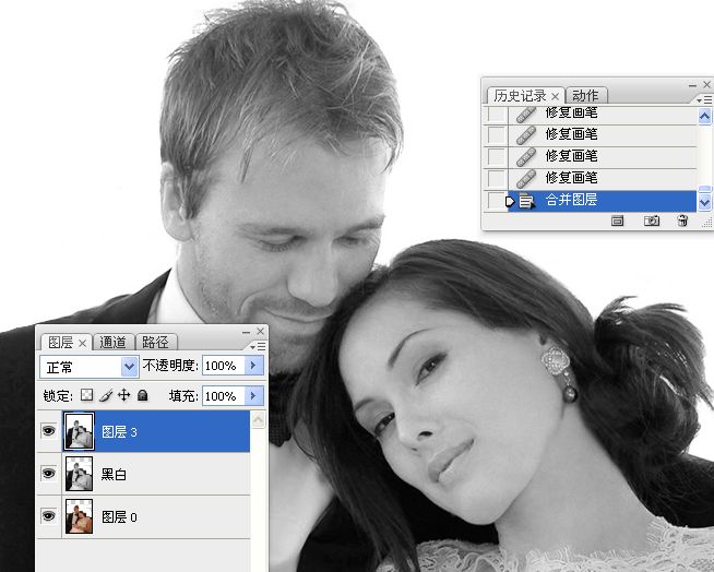 Photoshop把国外混片调成质感黑白效果,PS教程,图老师教程网