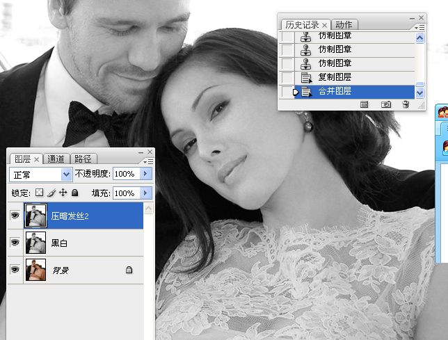 Photoshop把国外混片调成质感黑白效果,PS教程,图老师教程网