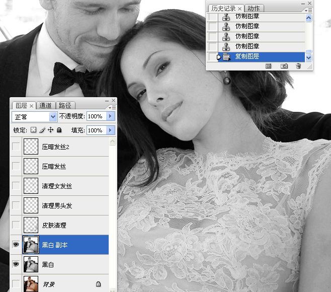 Photoshop把国外混片调成质感黑白效果,PS教程,图老师教程网