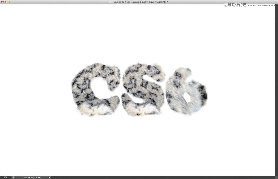 Photoshop制作动物毛发效果的艺术字教程,PS教程,图老师教程网