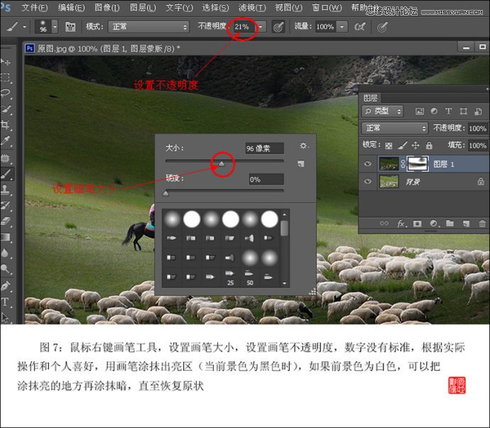 Photoshop调出草原牧羊清新色调,PS教程,图老师教程网