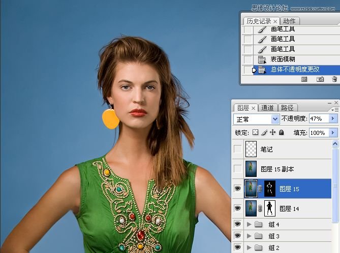 Photoshop给室内人像模特照片商业修图,PS教程,图老师教程网