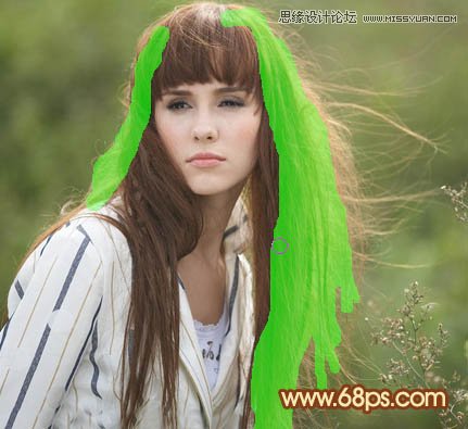 Photoshop使用抽出和通道抠出美女的头发,PS教程,图老师教程网
