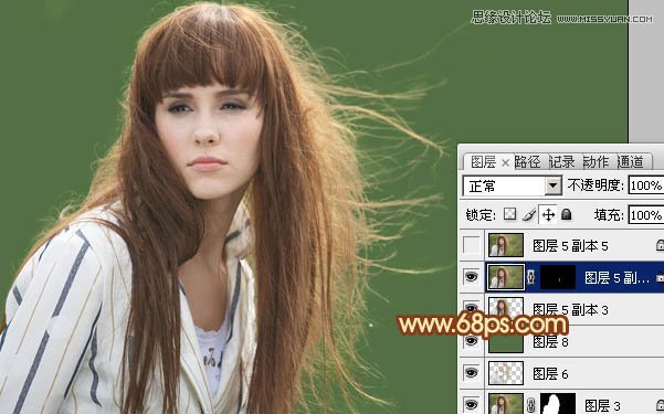 Photoshop使用抽出和通道抠出美女的头发,PS教程,图老师教程网