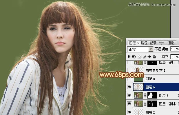 Photoshop使用抽出和通道抠出美女的头发,PS教程,图老师教程网