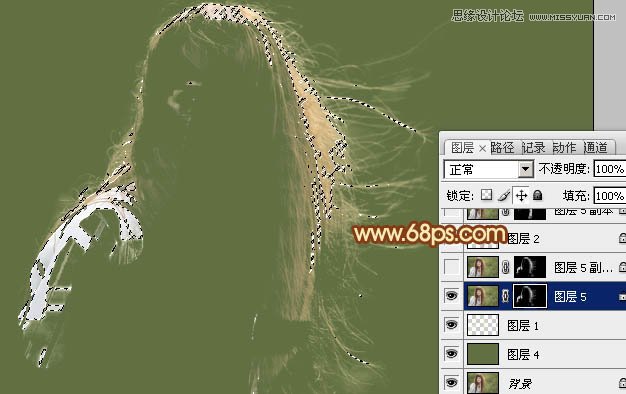 Photoshop使用抽出和通道抠出美女的头发,PS教程,图老师教程网