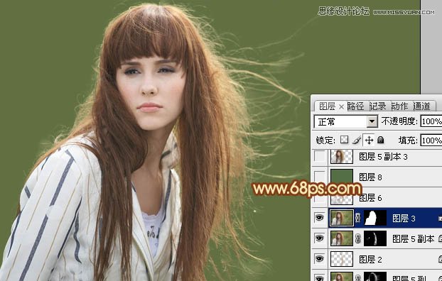 Photoshop使用抽出和通道抠出美女的头发,PS教程,图老师教程网