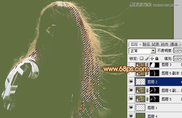 Photoshop使用抽出和通道抠出美女的头发,PS教程,图老师教程网