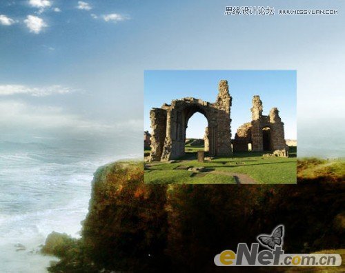 Photoshop合成哑光海景古迹遗址场景,PS教程,图老师教程网