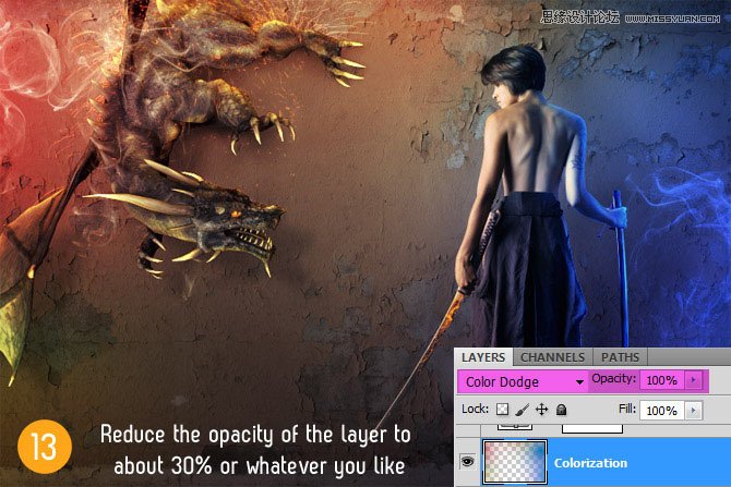 Photoshop合成立体风格的龙幻想壁纸,PS教程,图老师教程网
