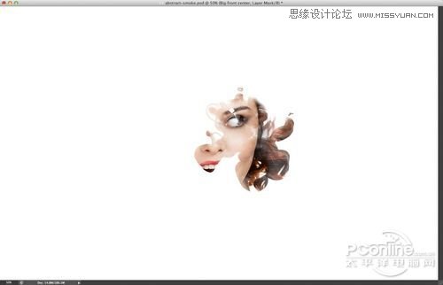 Photoshop CS6使用墨水笔刷制作抽象头像,PS教程,图老师教程网