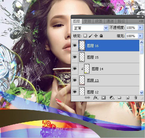 Photoshop合成超酷的潮流插画美女场景,PS教程,图老师教程网