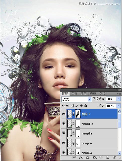 Photoshop合成超酷的潮流插画美女场景,PS教程,图老师教程网