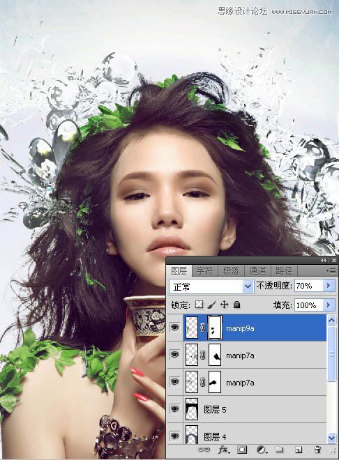 Photoshop合成超酷的潮流插画美女场景,PS教程,图老师教程网