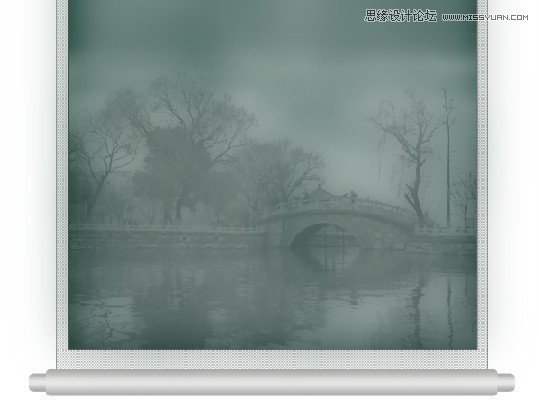 Photoshop制作中国风画卷美女场景,PS教程,图老师教程网