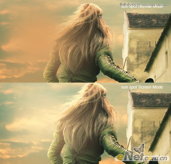 Photoshop合成在夕阳中奔跑的美女场景,PS教程,图老师教程网