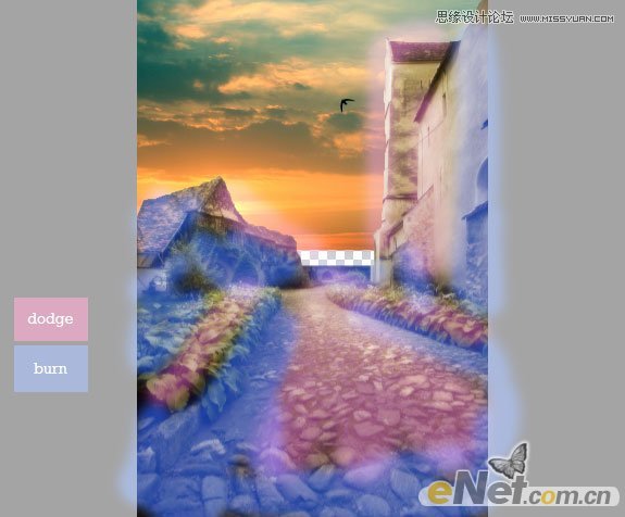 Photoshop合成在夕阳中奔跑的美女场景,PS教程,图老师教程网