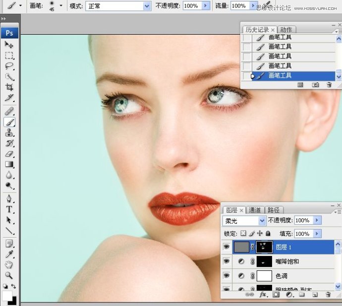 Photoshop详细解析人物肖像精修案例,PS教程,图老师教程网