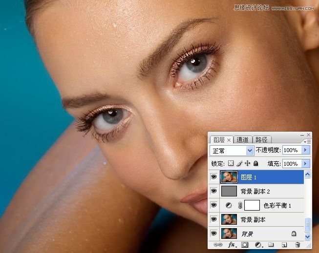 Photoshop给美女面部肤色超精细磨皮
