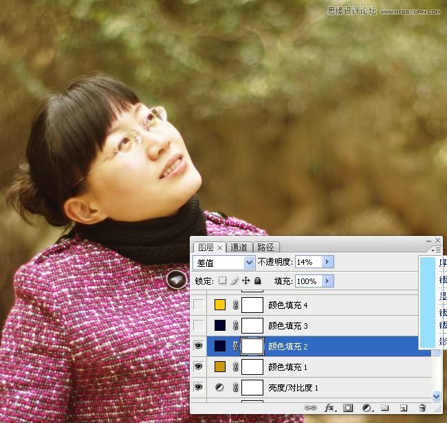 Photoshop调出公园女孩淡淡黄色效果,PS教程,图老师教程网