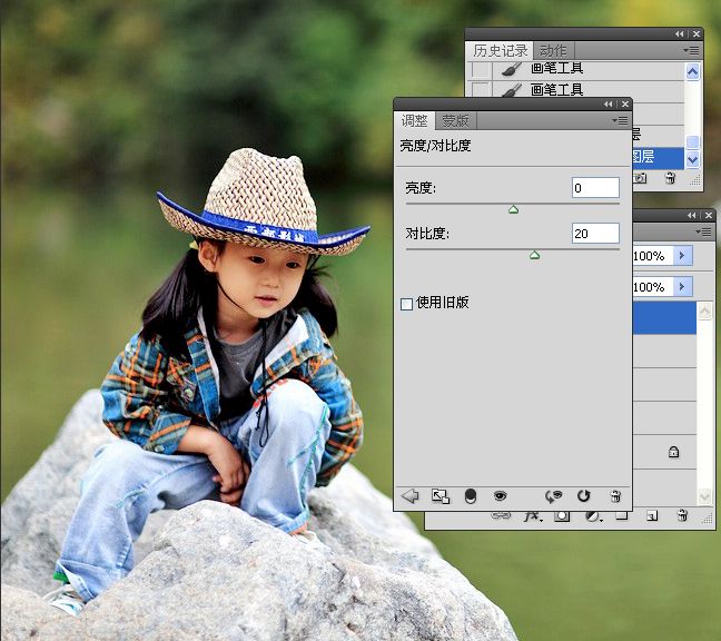 Photoshop修复小孩外景欠曝照片教程