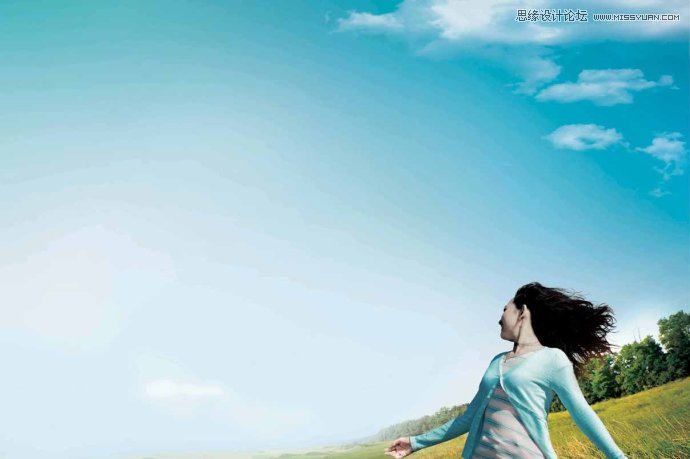 Photoshop设计时尚清新风格的桌面壁纸
