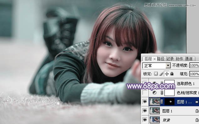 Photoshop调出可爱美女淡淡的柔美效果