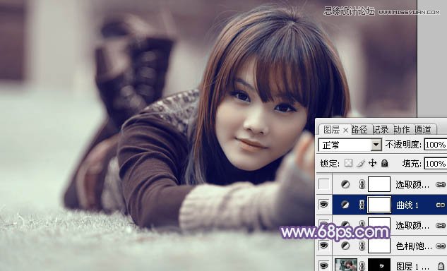 Photoshop调出可爱美女淡淡的柔美效果