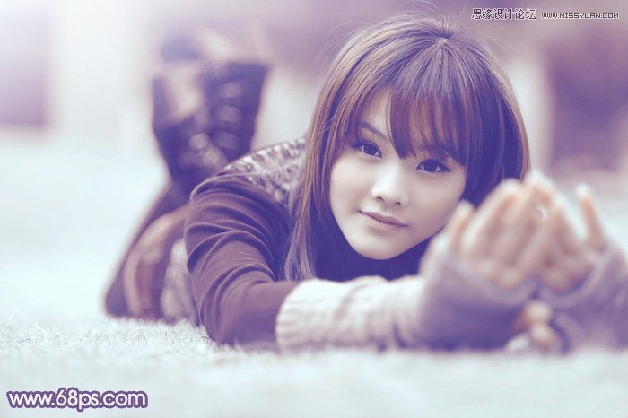 Photoshop调出可爱美女淡淡的柔美效果