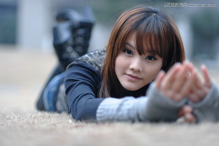 Photoshop调出可爱美女淡淡的柔美效果