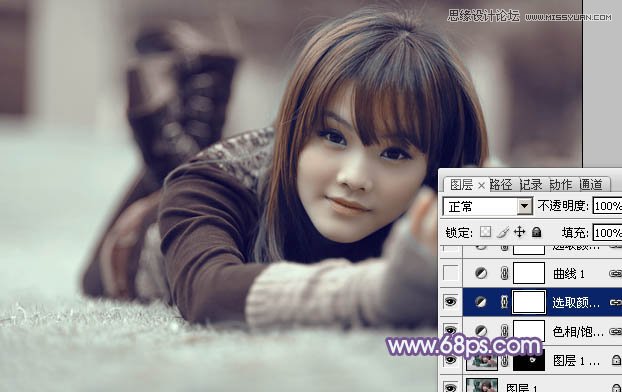 Photoshop调出可爱美女淡淡的柔美效果