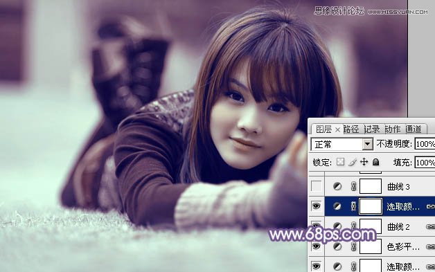 Photoshop调出可爱美女淡淡的柔美效果