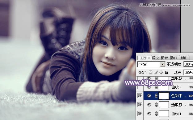 Photoshop调出可爱美女淡淡的柔美效果