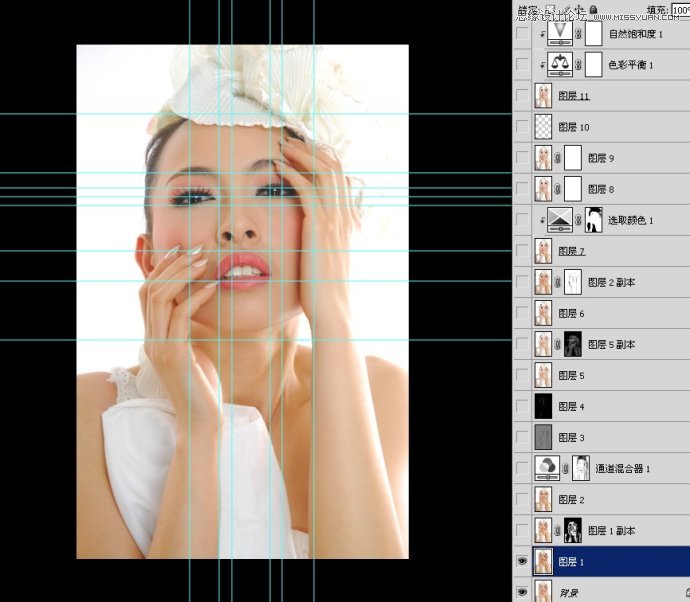 Photoshop调出人像肤色高亮妆面效果图