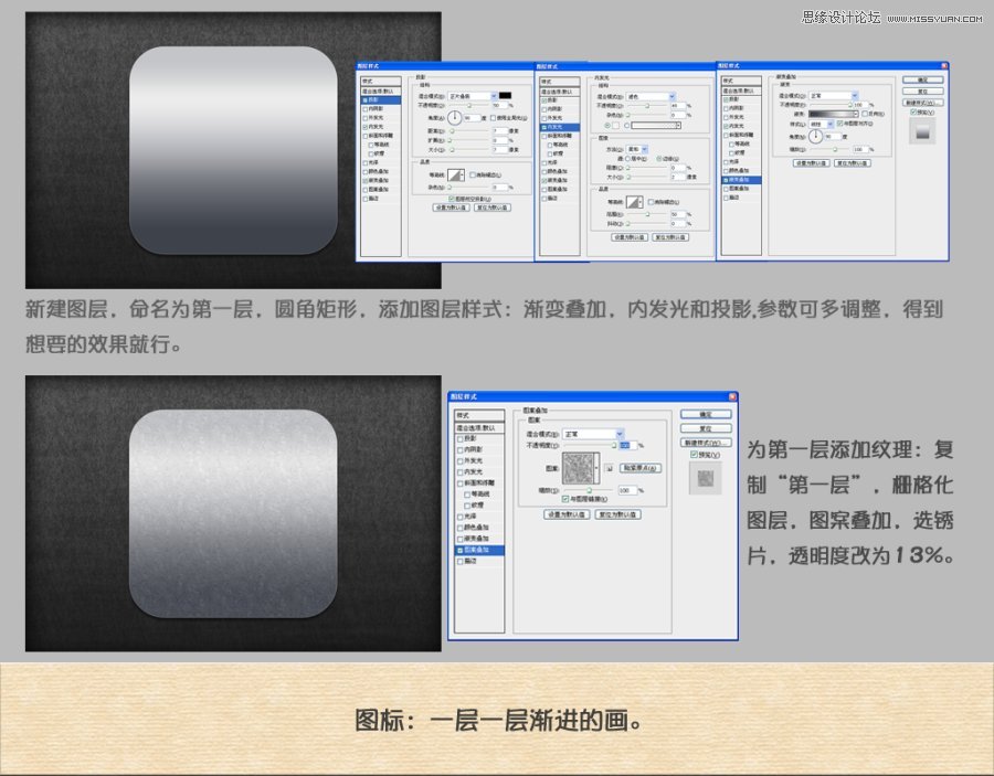 Photoshop制作立体质感的短信APP图标