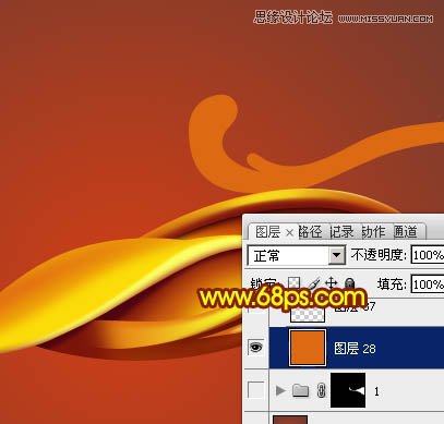 Photoshop制作立体效果的金色花纹