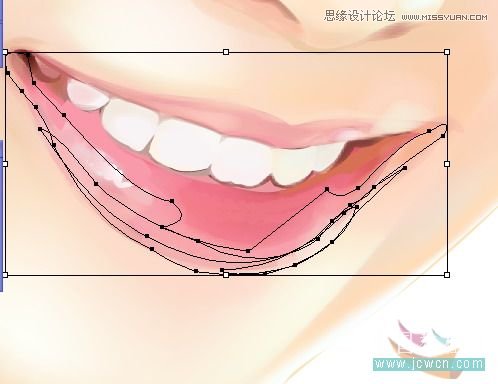 Illustrator网格工具绘制写实美女教程