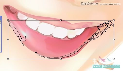 Illustrator网格工具绘制写实美女教程