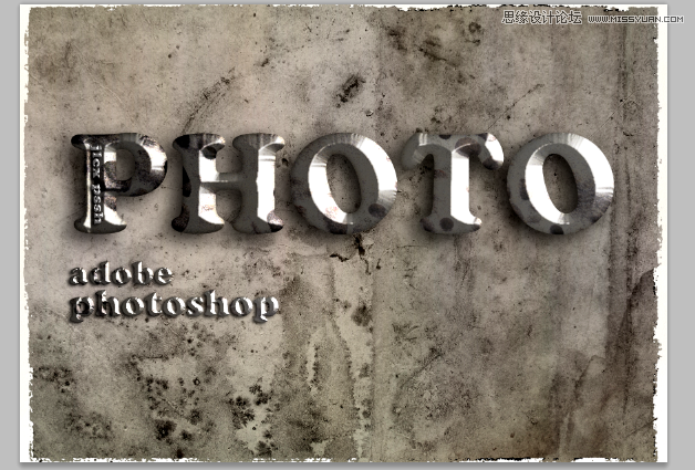 Photoshop制作质感金属特效字
