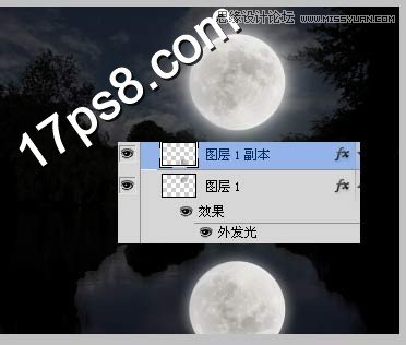 Photoshop把白天风景照片变黑夜效果