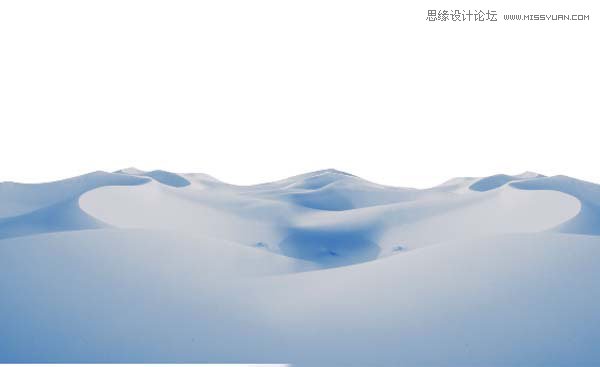 Photoshop合成冬季漂亮的的雪景城堡