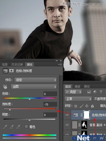 Photoshop使用模糊法突出电影人物主体