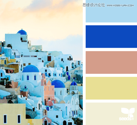 SantoriniColor 配色设计:来源于生活与大自然